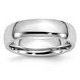 thumbnail image 1 of White Cobalt Ring Band Wedding Standard Domed Polished 6mm, 1 of 6