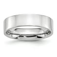 thumbnail image 1 of White Cobalt Ring Band Wedding Standard Flat Polished 6mm, 1 of 6