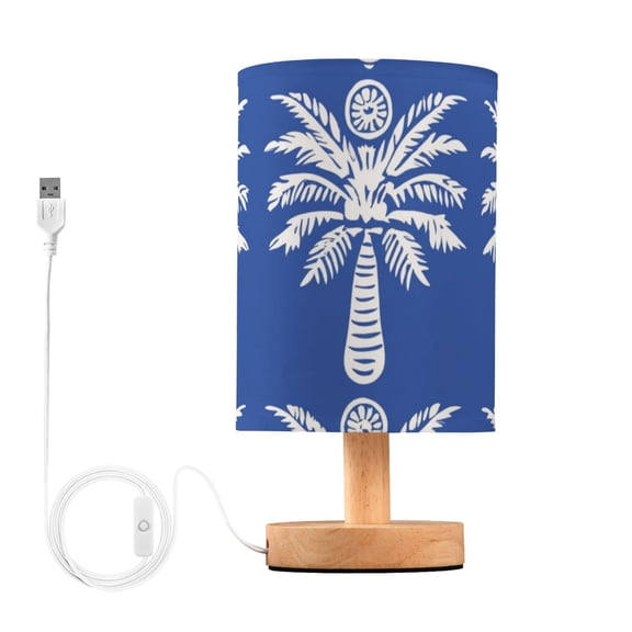 White Coconut Trees Table Lamp with USB Port LED Warm Light Lamp Night Light Home Decor