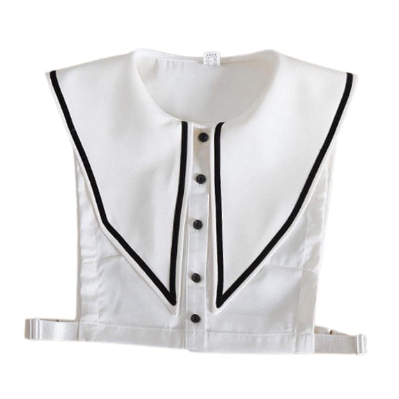 White Collar Women Fake Detachable Collar Half Shirt Blouse for