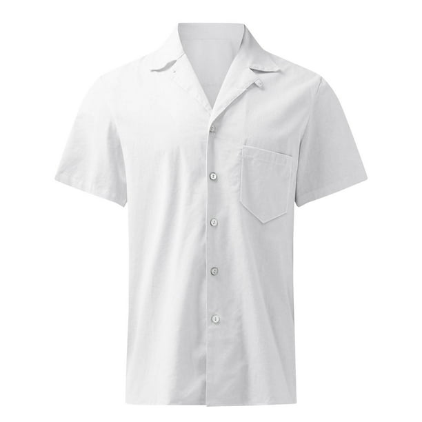 White Collared Shirt Men