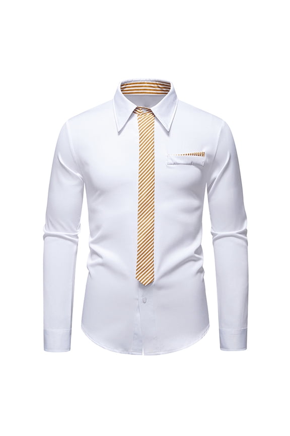 White Collared Turtle Neck Tshirts for Man Fall Summer Long Sleeve Color Block Lounge Plain Tops Shirts Man Button 2026 Clothes Fashion Country Concert L