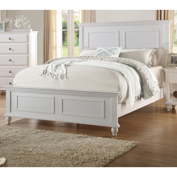White Color 1pc Bedframe - Poplar/PB/Birch Veneer