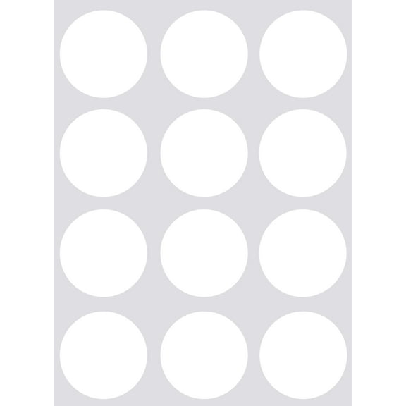 White Color-Coding Label Dots 38mm (1.5 inch) inch Round Labeling Sticker Dots - 1296 Pack by Royal Green