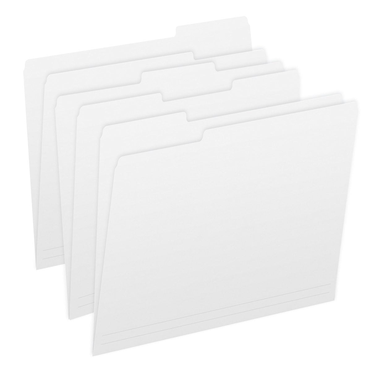White Color File Folders, 1/3 Cut Top Tab, Letter Size, Perfect for Organizing Documents in File Drawers, Box of 100