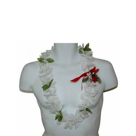 White Color Hawaii Artificial Flower Simple Leis