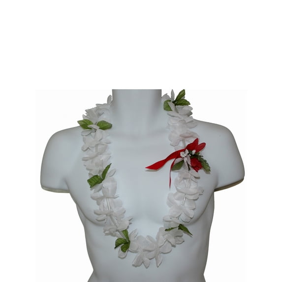 White Color Hawaii Artificial Flower Simple Leis
