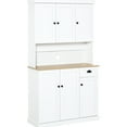 thumbnail image 1 of White Color Scheme - Open Space for Coffee Maker - Kitchen Appliance Storage - Convenient Storage Design, 1 of 6