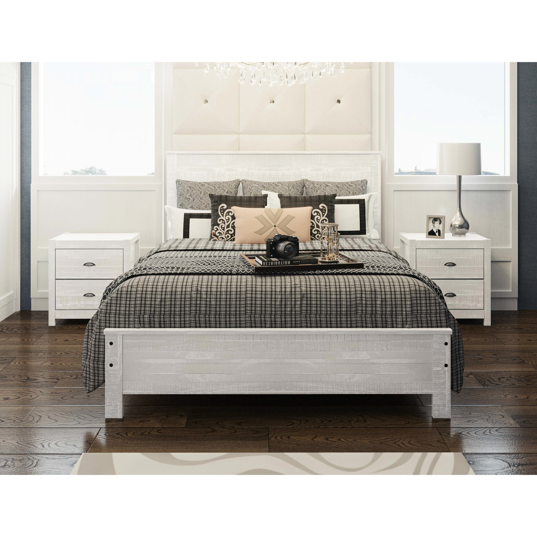 Gallery Detail: White Color Solid Wood Seamless Integration