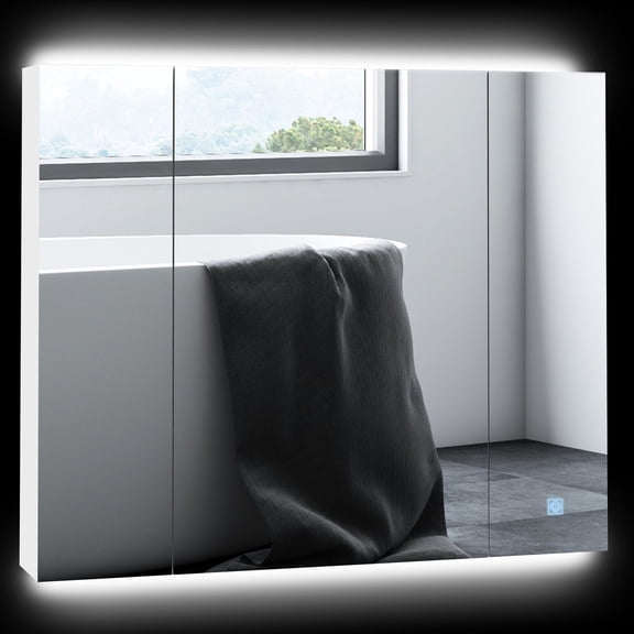 White Color - USB Powered Dimmer - Wall - Mounted in Bathroom - Easy Makeup and Shaving