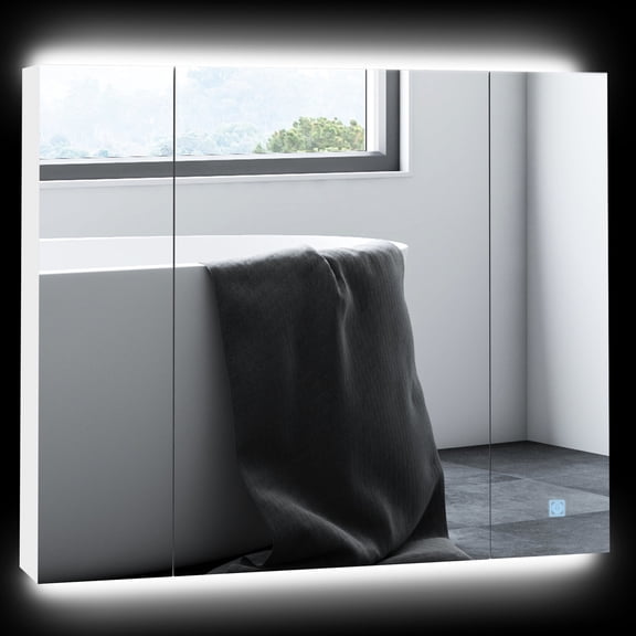 White Color - USB Powered Dimmer - Wall - Mounted in Bathroom - Easy Makeup and Shaving