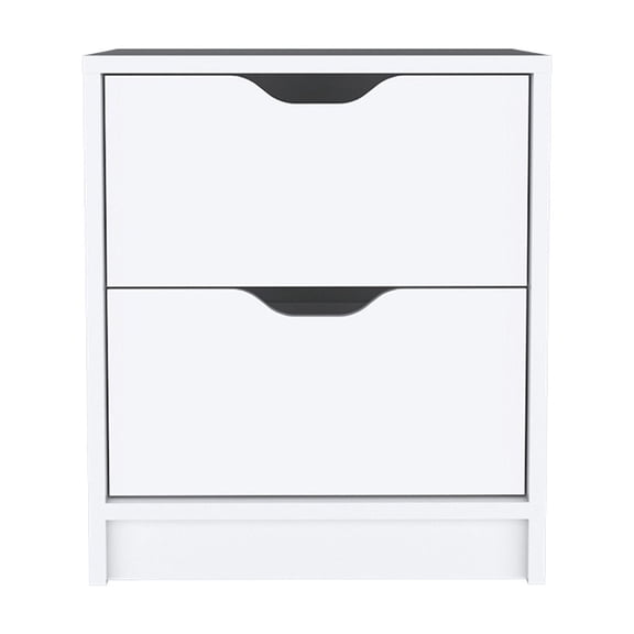 White - Colored | Two - Drawer Nightstand for Bedroom and Beyond, Any Decor Style | Good - Quality and Assemble - Ready