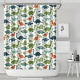 thumbnail image 1 of White Colorful Dinosaurs Pattern Shower Curtain 72"x84" ,Bathroom Decorative Shower Curtains Set with 12 Hooks,Modern Waterproof Washable Shower Curtain, 1 of 6