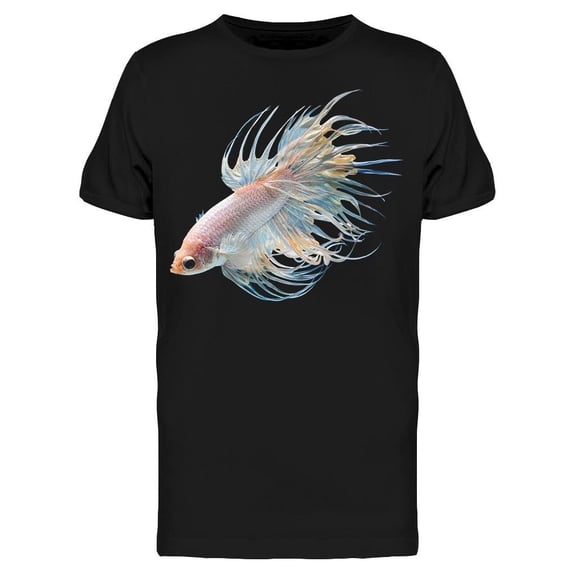 White Combtail Betta Fish Tee Men's -Image by Shutterstock