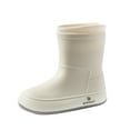thumbnail image 1 of White Comfort-Fit Rain Boots For Women, Mid-Calf Length With Secure Grip, Ideal For Rainy Commutes, Lightweight Pvc Material, 1 of 4