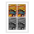 thumbnail image 1 of White Comic Book Frame with White Mat - 4 Openingss to Display 4 7.75"x10.5" Golden Age Comic, 1 of 8