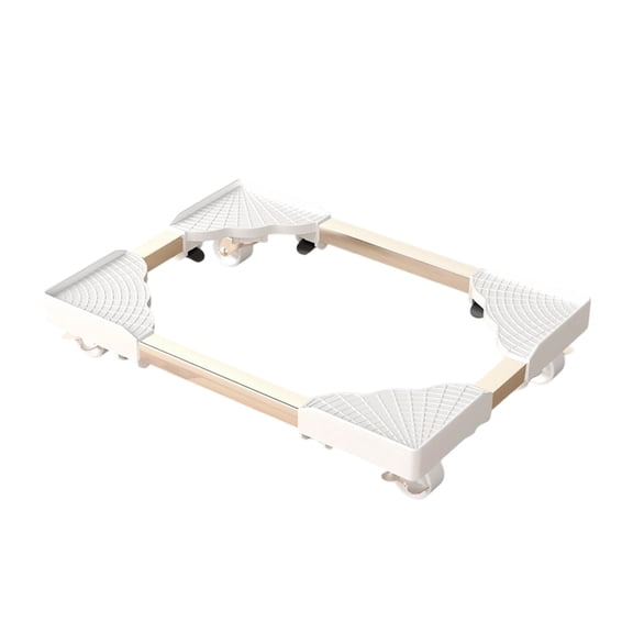 White Computer Tower Mobile Stand Home Pc Case Base With Universal Wheels Office Retractable Storage Rack Adjustable 16.54-20.87Inch Length 1Pc 1.54Lb Weight