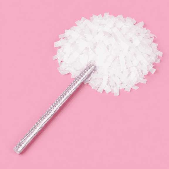 White Confetti Wands 40 Pack 14 Inch Tissue Paper Party Sticks