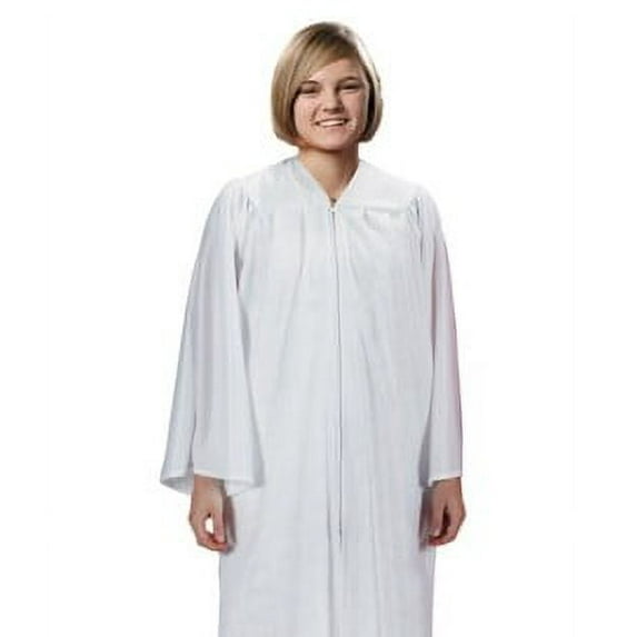 White Confirmation Robe, Medium (5'5--5'8)