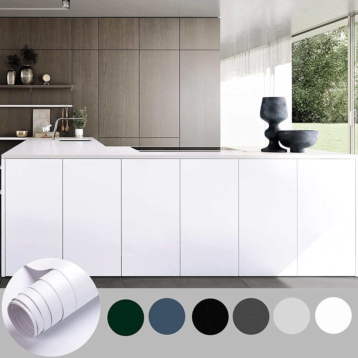 White Contact Paper Peel And Stick Wallpaper For Shelf Liner