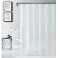 thumbnail image 1 of White Contemporary Velvet Scroll Shower Curtain, 1 of 5