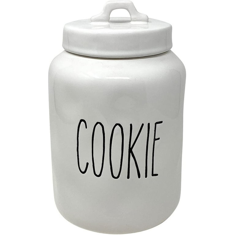 White Cookie Jar With Lid Large Capacity Porcelain Ceramic Kitchenware  Tableware Pantry Cookie