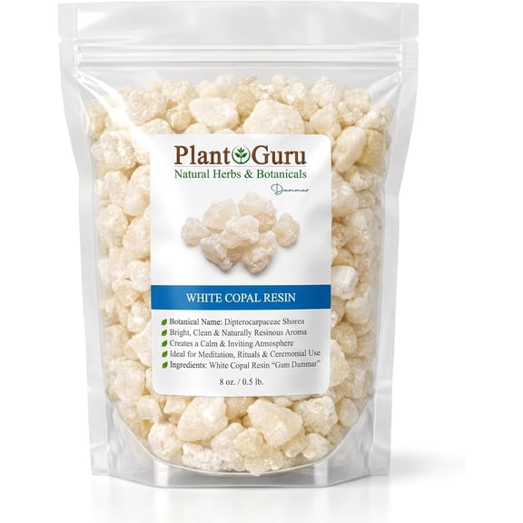 White Copal Resin Incense 8 oz. - 100% Pure Natural Gum Dammar Tree Sap Copal Blanco