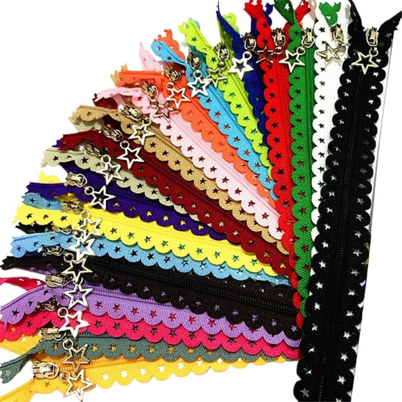 White Copper Closed End Zippers 40 Pack