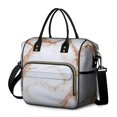 thumbnail image 1 of White and Copper Marble Pattern Insulated Leakproof Lunch Box for Women, Large Lunch Bag for Tween Teen Adult, Loncheras Para Mujer for Work Beach Travel Picnic Camping, 1 of 6