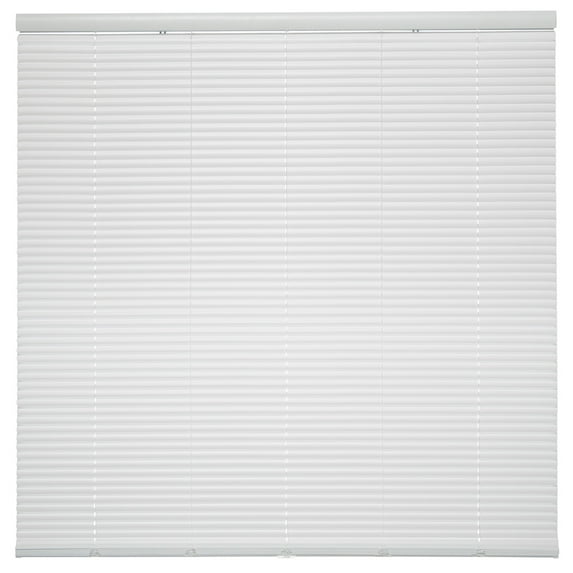 White Cordless 1 in. Duplex Room Darkening Mini Blind 25" W x 64" L
