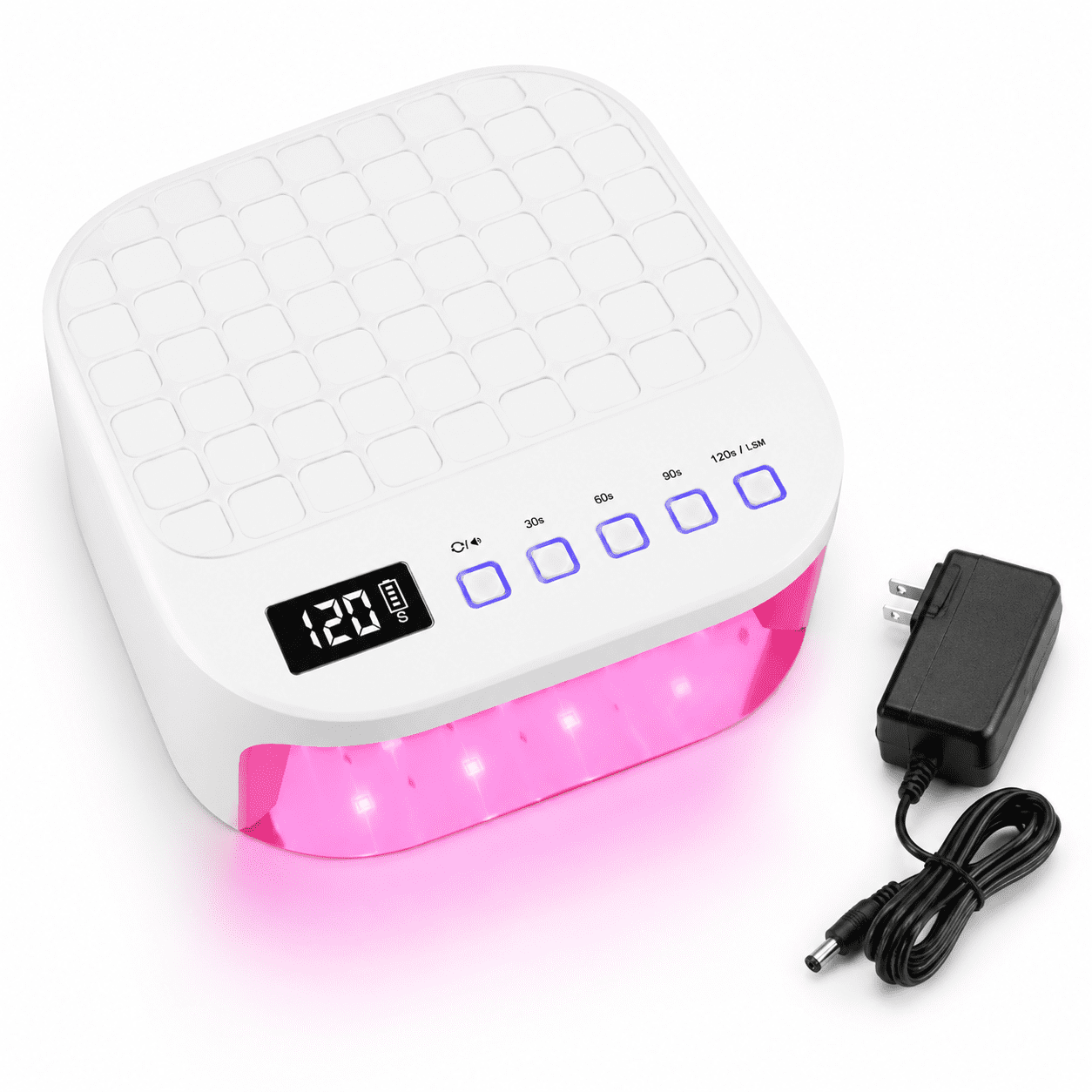 Red Breakfest Sign White Cordless Dryer with Red Light UV LED for Salon-Quality Manicures ...