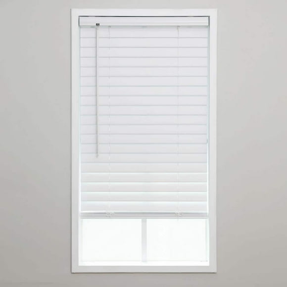 White Cordless Room Darkening Venetian Vinyl Blinds with 2 in. Slats 48 in. W x 64 in. L