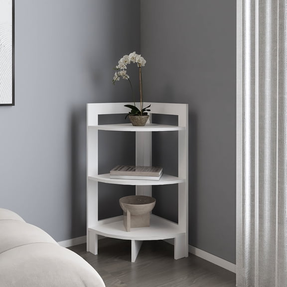 White Corner - Display Decor and Books - Living Room Space - Quality Storage Solution