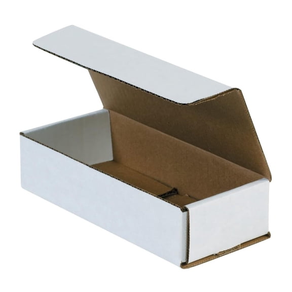 White Corrugated Cardboard Mailing Boxes, 10" x 5" x 2", Pack of 50, Crush-Proof, for Shipping, Mailing and Storing
