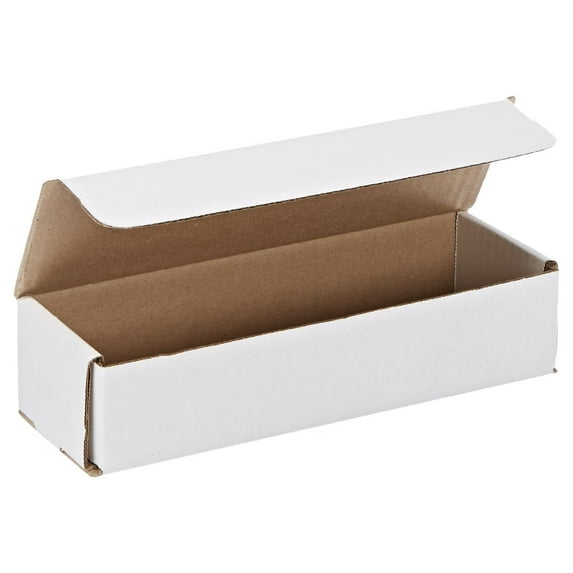 White Corrugated Cardboard Mailing Boxes, 9 x 3 x 2 Inches, Pack of 50, Crush-Proof, for Shipping, Mailing and Storing