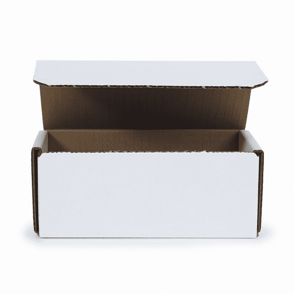 White Corrugated Mailer Boxes 6x2.5x2.375 Inches, Crush Resistant Shipping Boxes for Small Items, No Tape Required