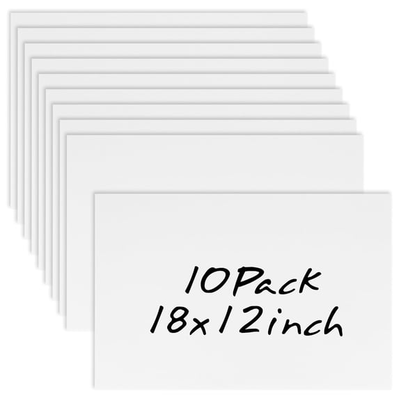White Corrugated Plastic Sign Blanks 18x12 Inches 10 Pack for Rent Sale Birthday Party DIY Decoions Double Sided Durable