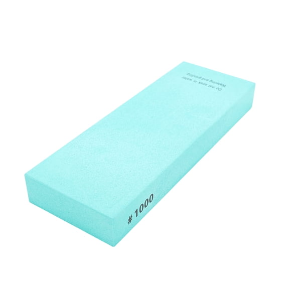 White Corundum Whetstone, Sharpening Stone 1000 Grit No Soak Needed Non Slip Silicone Base Multipurpose for Knives Scissors Chisels Axes