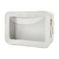 thumbnail image 1 of Ngheia White Cosmetic Storage Box, Clear Makeup Bags Approved Toiletry Bag with Zipper Clear Makeup Organizer Fit Carry on Travel Clear Cosmetic Bags for Women Men, 1X Cosmetic Storage Box, 1 of 5