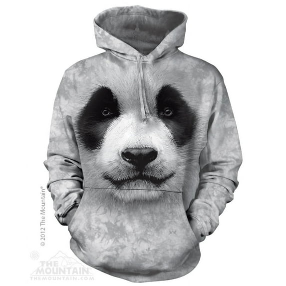 White Cotton Big Face Panda Awesome Animal Hoodie Cool (Large) NEW