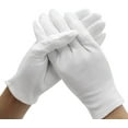 thumbnail image 1 of White Cotton Gloves, 6 Pairs 9.4'' Extra Large Size 12 Pcs Gloves, 1 of 8