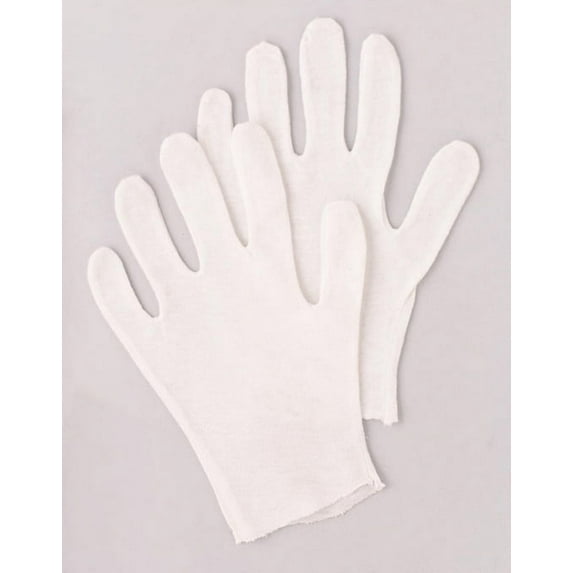 White Cotton Gloves, Good for Waiters, 1 Dozen Pairs