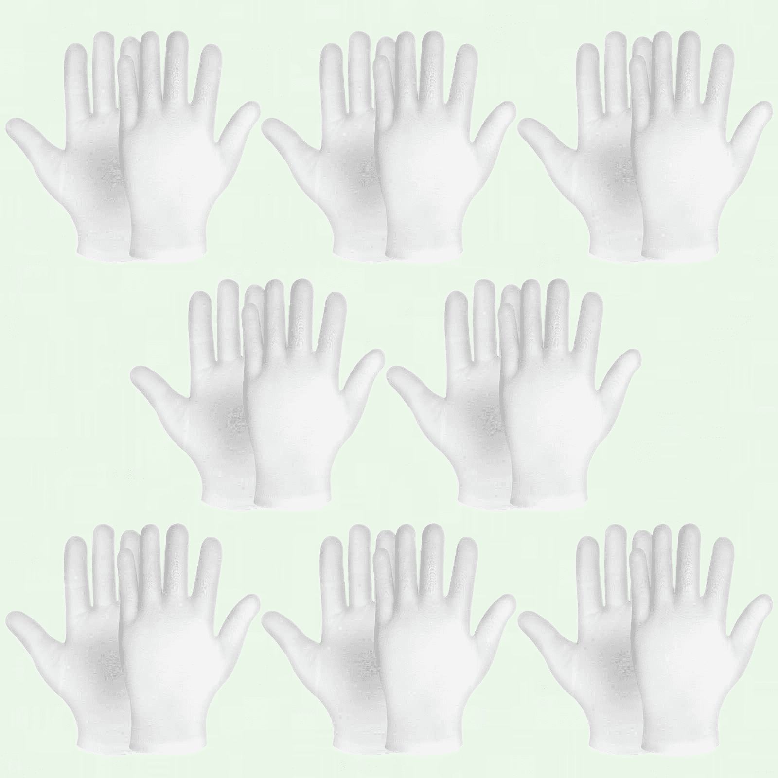 White Cotton Moisturizing Gloves Overnight Eczema Treatment