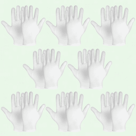 White Cotton Moisturizing Gloves - Overnight Eczema Treatment