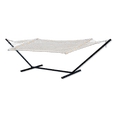thumbnail image 1 of White Cotton Rope Hammock with Stand, 1 of 2