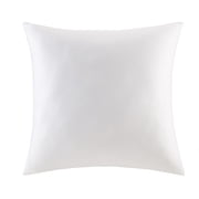 White Cotton Sateen Euro Pillow - Soft 300TC Shell, 100% Polyester Filling with 6D Fiber Fill, Knife Edge Design for Luxurious Comfort and Style - Home Decor Essential
