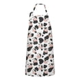thumbnail image 1 of White Cow Black Shape Pattern Apron-Garden Aprons for Women with Pockets-Cotton Linen Waterproof Kitchen Cooking Gardening Aprons Adjustable for Kitchen,Cooking,BBQ and Salon 33x27 Inch, 1 of 7