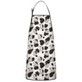 thumbnail image 1 of White Cow Black Shape Pattern Apron-Garden Aprons for Women with Pockets-Cotton Linen Waterproof Kitchen Cooking Gardening Aprons Adjustable for Kitchen,Cooking,BBQ and Salon 33x27 Inch, 1 of 7