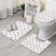 thumbnail image 1 of White Cow Black Spot Bow Pattern Bathroom Rugs Sets 3 Piece,Toilet Cover Set,Absorbent Non Slip Bathroom Mats Sets with U-Shaped Contour Rug Toilet Rug Set, 1 of 5
