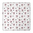 thumbnail image 1 of White Cow Black Spot Bow Pattern Square Fitted Tablecloth with Elastic Edge,Square Table Cover,Washable Elastic Table Cover for Home Kitchen Party Decor 34"x34", 1 of 6